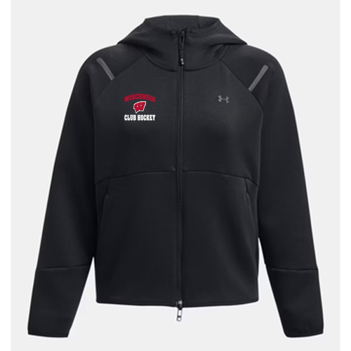 UW Club Hockey Under Armour Women's Fleece Full-Zip -- Black