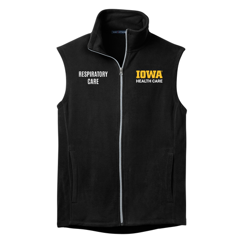 Embroidered Port Authority Microfleece Vest -- Black
