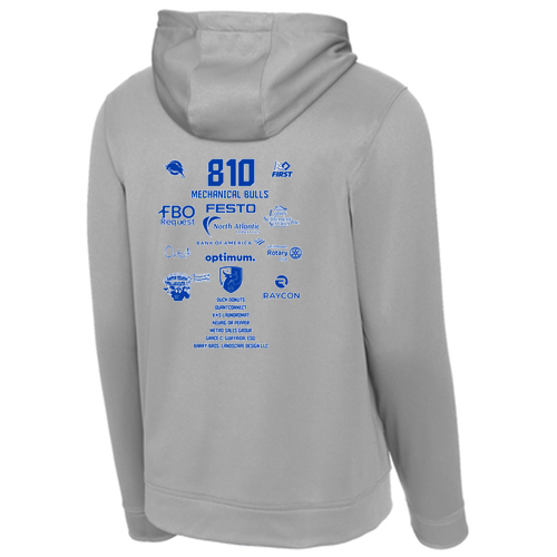 Sport-Tek Fleece Hooded Pullover -- Silver