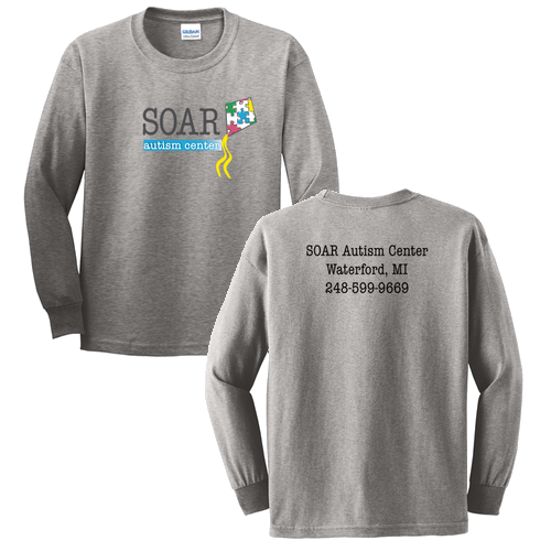 Gildan Ultra Cotton Longsleeve Youth T-Shirt -- Sport Grey