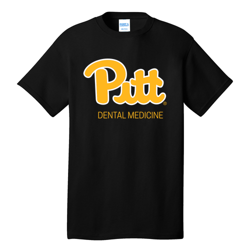 White/Gold Script T-Shirt -- Jet Black