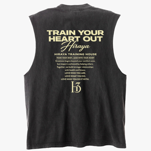 Year 3 TRAIN YOUR HEART OUT Unisex Tank -- Vintage Black