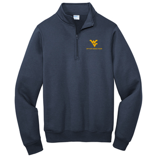 Port and Company Core Fleece Quarter-Zip Pullover Sweatshirt -- Navy