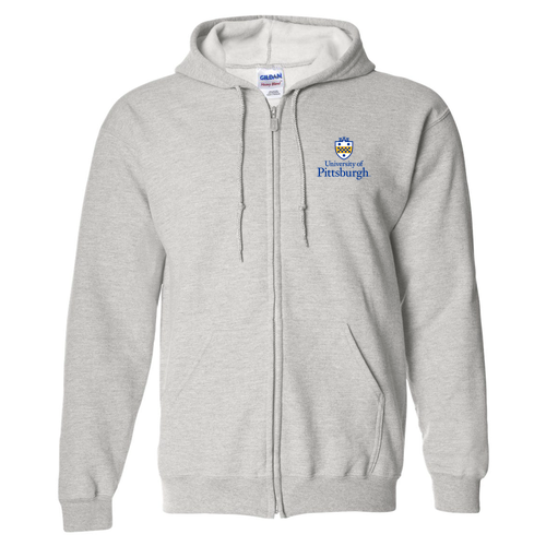 Gildan Full Zip Hooded Sweatshirt -- Ash