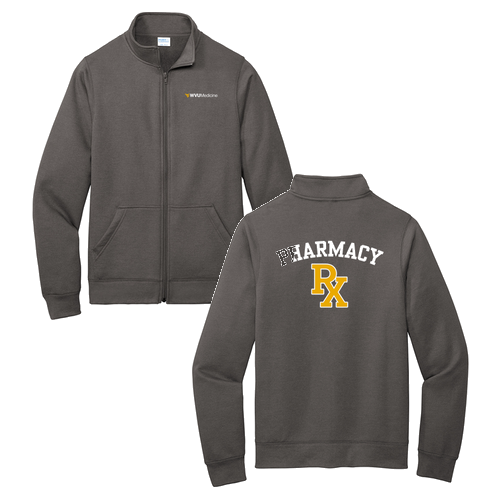 Port and Company Core Fleece Cadet Full-Zip Sweatshirt -- Charcoal