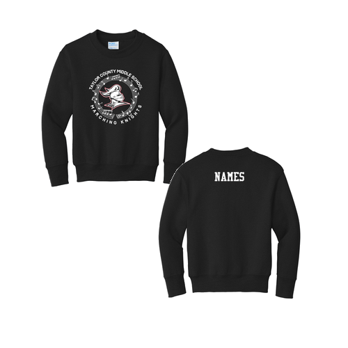 Youth Port and Company Crewneck Sweatshirt -- Jet Black