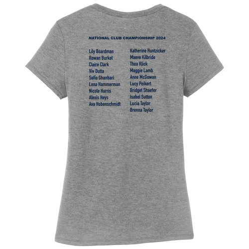 Ladies District Soft Fitted Perfect Tri Tee -- Grey Frost, U16