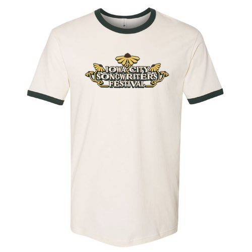 BOARD Next Level Unisex Fine Jersey Ringer Tee -- Natural / Forest