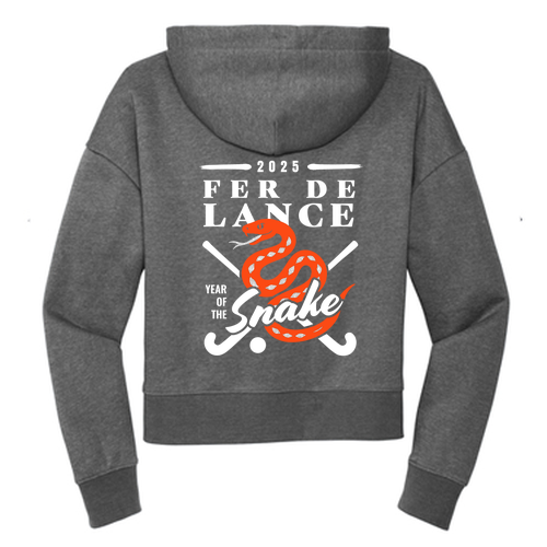 Ladies District Soft V.I.T. Fleece Hoodie -- Heathered Charcoal