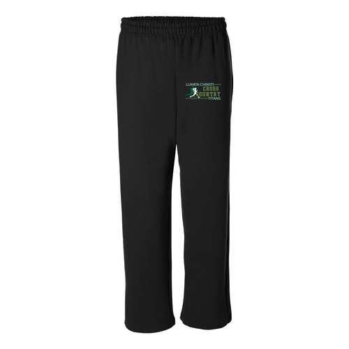 Gildan Heavy Blend Open Bottom Sweatpants -- Black