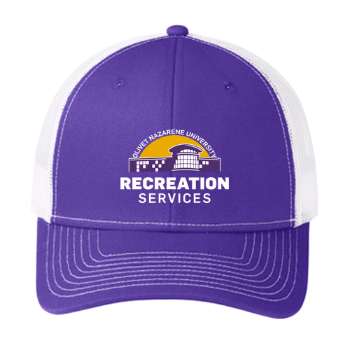 Port Authority Snapback Trucker Cap -- Purple / White