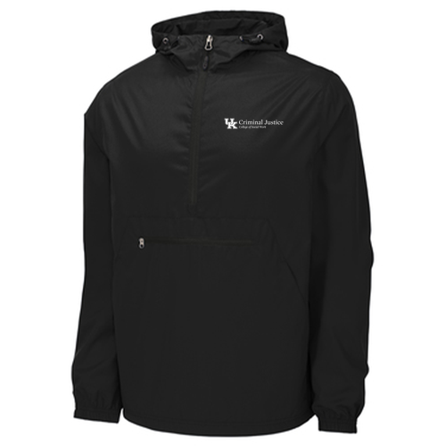 Sport-Tek Packable Anorak Black Criminal Justice