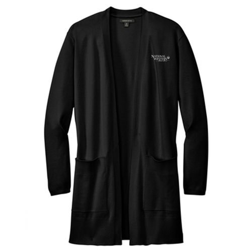 Mercer+Mettle Women's Open Front Cardigan Sweater -- Deep Black
