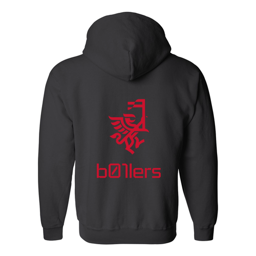 Gildan Full Zip Hooded Sweatshirt -- Black