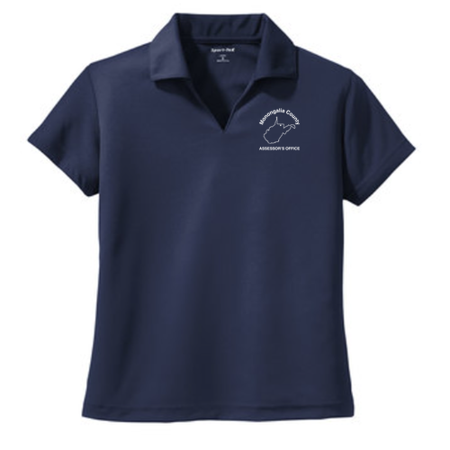 Sport Tek Ladies Dri-Mesh V-Neck Sport Shirt -- Navy