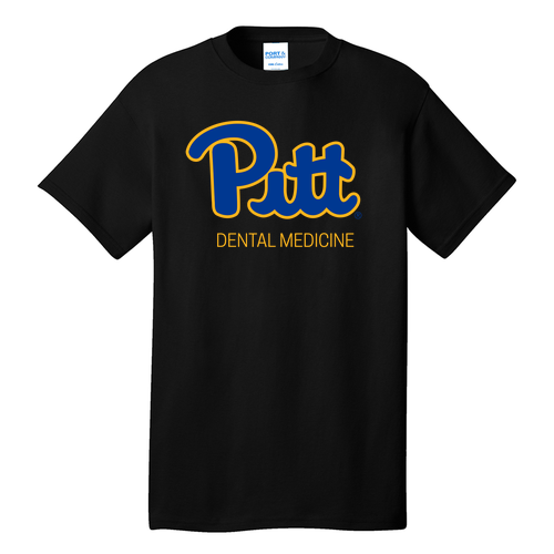 Blue/Gold Script T-Shirt -- Jet Black