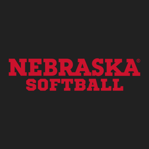Nebraska Softball Block Font Adult Unisex Long Sleeve Tee -- Black
