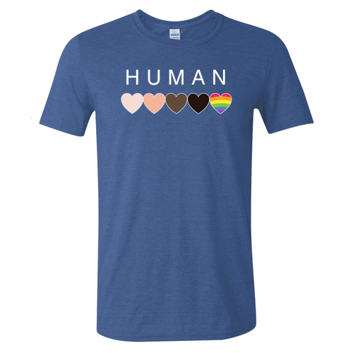 Mens/Unisex Gildan SoftStyle Fitted T-Shirt -- Heather Royal