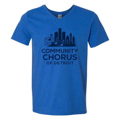 Gildan SoftStyle V Neck T Shirt -- Royal