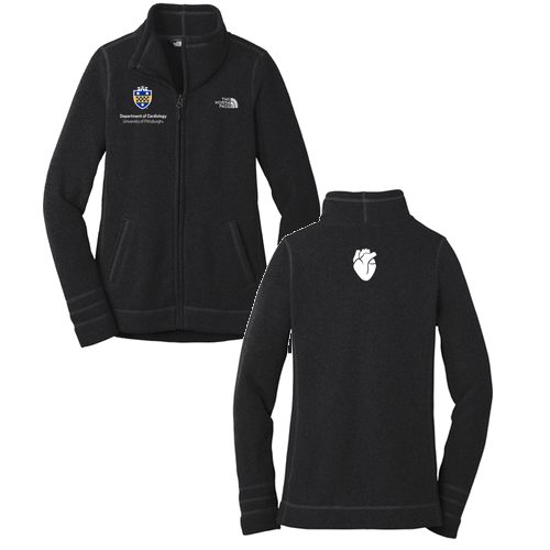 Cardiology North Face Ladies Sweater Fleece Jacket -- TNF Black Heather