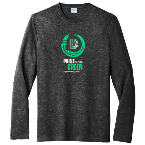 Port & Company Tri-Blend Long Sleeve Tee -- Black Heather