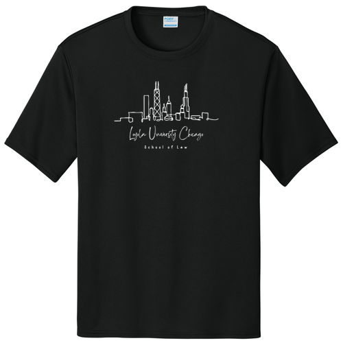 Chicago Skyline Performance Tee -- Jet Black