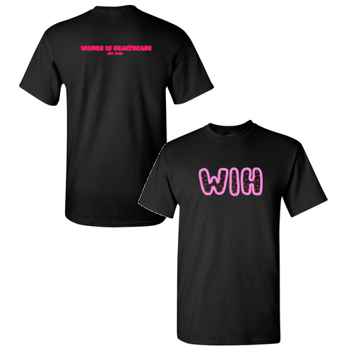 Pink WIH Gildan Heavy Cotton Basic T-Shirt -- Black