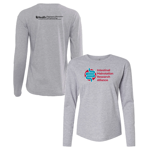 Ladies Next Level Cotton Relaxed Long Sleeve T-Shirt -- Heather Grey