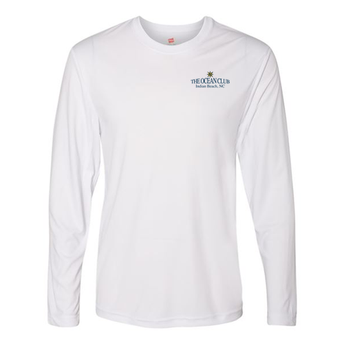 Hanes Adult Cool DRI with FreshIQ Long-Sleeve Performance T-Shirt -- White
