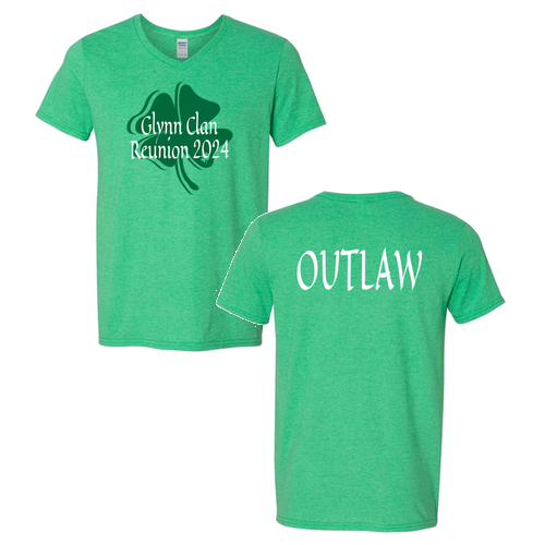 Gildan SoftStyle V Neck T Shirt -- Heather Irish Green