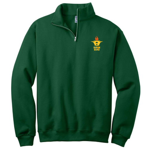 Mens/Unisex Jerzees 1/4 Zip Cadet Sweatshirt -- Forest Green