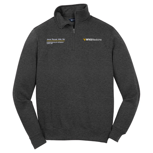 Sport Tek Quarter Zip Sweatshirt -- Graphite Heather