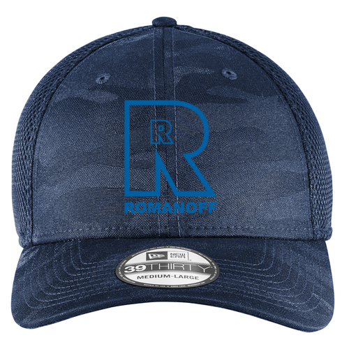 New Era Tonal Camo Stretch Tech Mesh Cap -- Navy Camo -- Romanoff