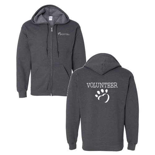 Gildan Full Zip Hooded Sweatshirt -- Dark Heather