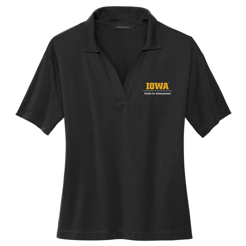 Mercer+Mettle Women's Stretch Jersey Polo -- Deep Black