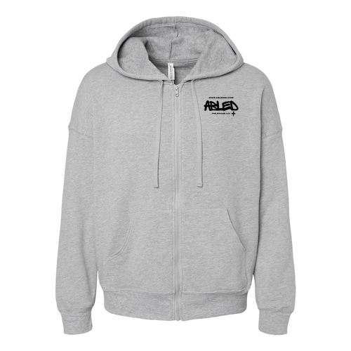 Bella+ Canvas Unisex Sponge Fleece Dtm Full-Zip Hooded Sweatshirt -- Athletic Heather