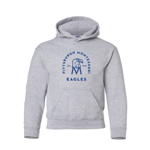 Eagles Gildan Heavy Blend Youth Hooded Sweatshirt -- Sport Grey