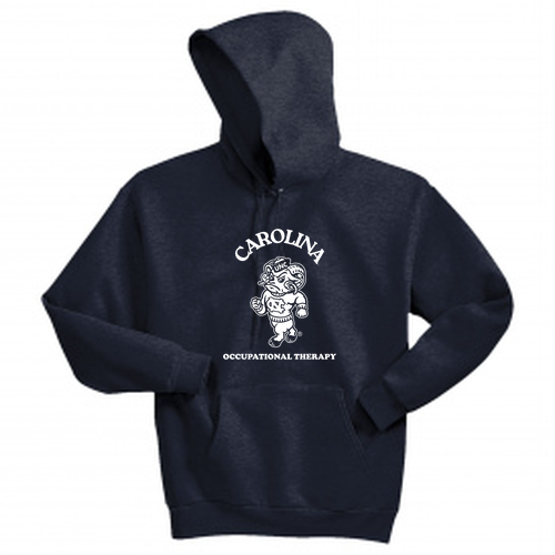 Hanes Unisex EcoSmart Hooded Sweatshirt -- Navy