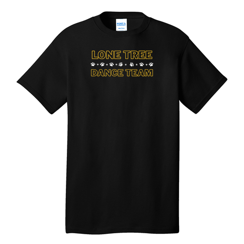 Port and Company 5.4 oz Cotton T-Shirt With Names-- Jet Black