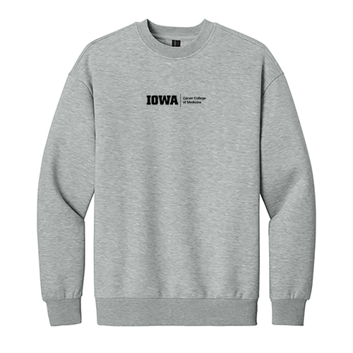 Embroidered CCOM Logo District V.I.T. Heavyweight Fleece Crew -- Light Heather Grey
