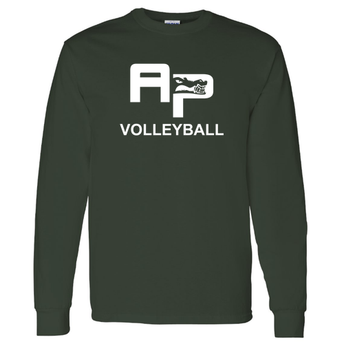 Gildan Heavy Cotton Longsleeve Basic T-Shirt -- Forest Green