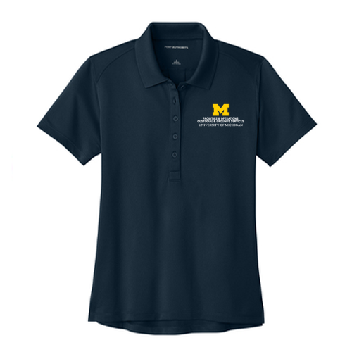Ladies Port Authority Wearever Performance Pique Polo -- River Blue Navy, $28