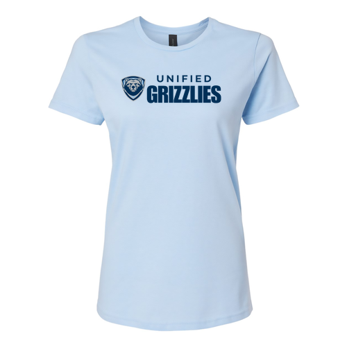 Ladies Adult Light Blue Grizzlies Tee