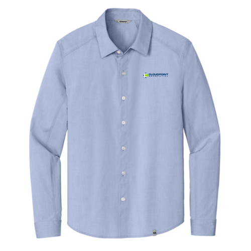Ogio Commuter Woven Shirt -- Metal Blue Heather