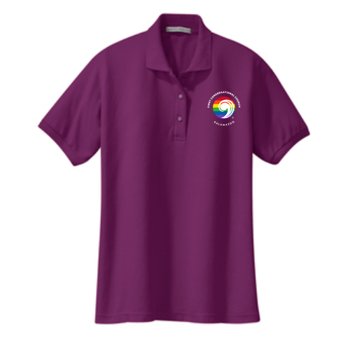 Port Authority Ladies Silk Touch Sport Shirt. -- Deep Berry