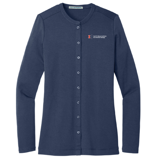Port Authority Ladies Concept Stretch Button Front Cardigan -- Dress Blue Navy
