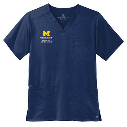 Wonderwink Men's Premiere Flex V-Neck Top -- Navy