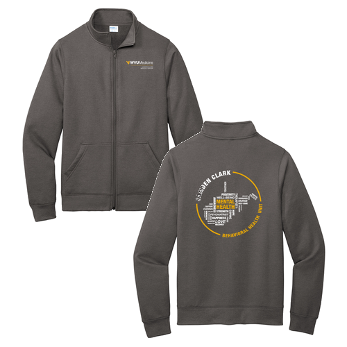 Port and Company Core Fleece Cadet Full-Zip Sweatshirt -- Charcoal