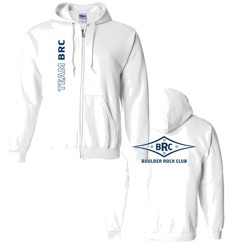 Gildan Full Zip Hooded Sweatshirt -- White