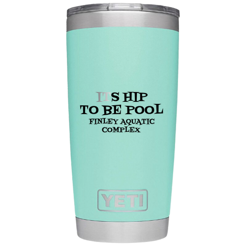 Laser Engraved YETI 20 oz Rambler Tumbler -- Seafoam